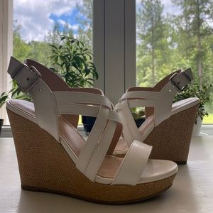 White Espadrille Wedges